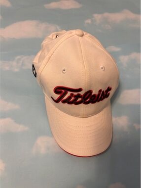 Titleist by New Era White Golf Cap with Red Undervisor